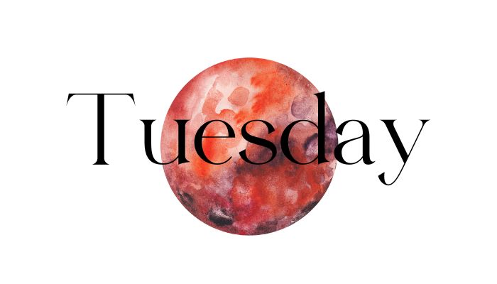 Tuesday with mars background.
