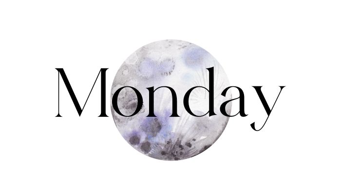 Monday with moon background.